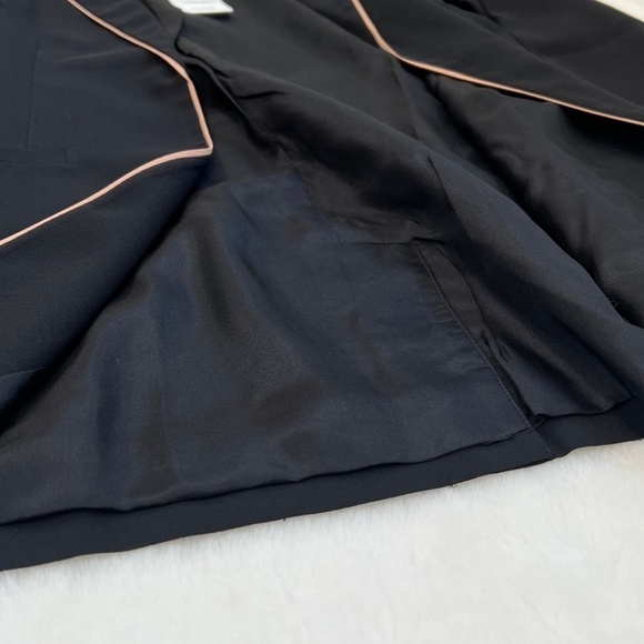 NEW Eileen Fisher Silk Georgette Crepe Long Piped Trim Blazer/Jacket Size:PP/PPT - Picture 9 of 13